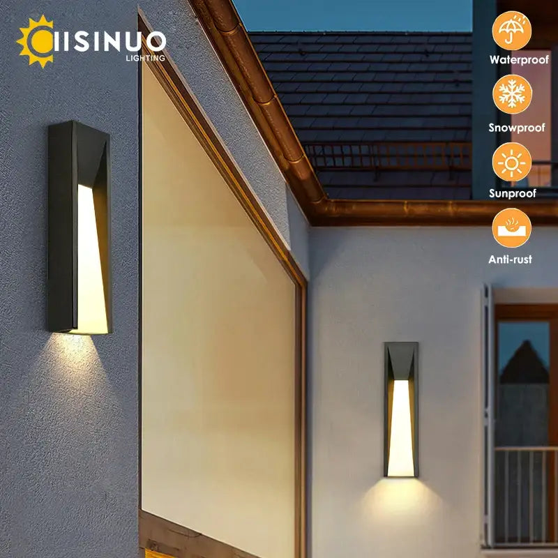 Black LED Outdoor Wall Lamp