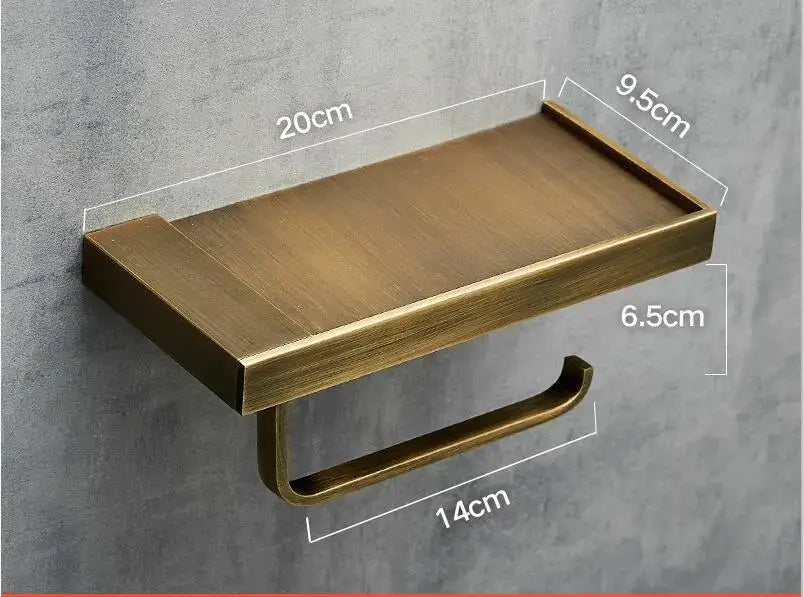 Gold Metal Toilet Paper Holder