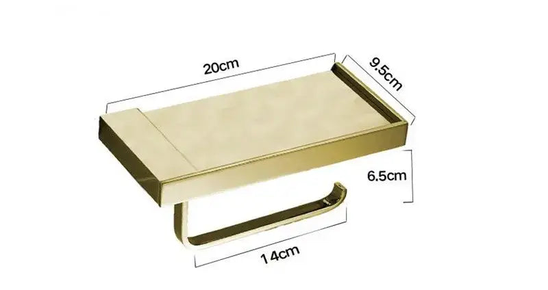 Gold Metal Toilet Paper Holder