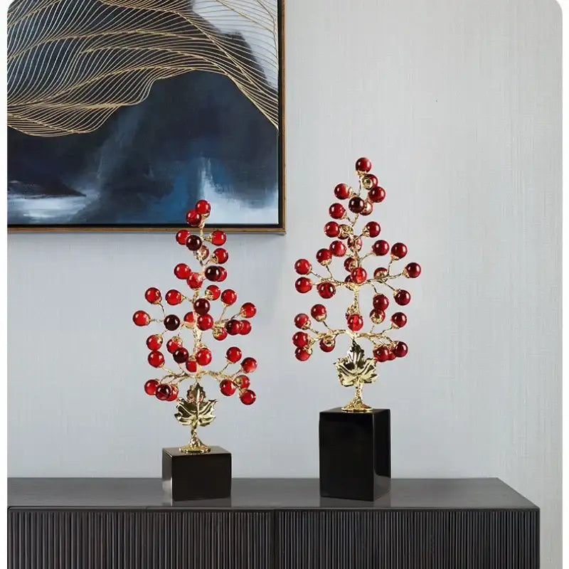 Red Gold Metal Sculpture