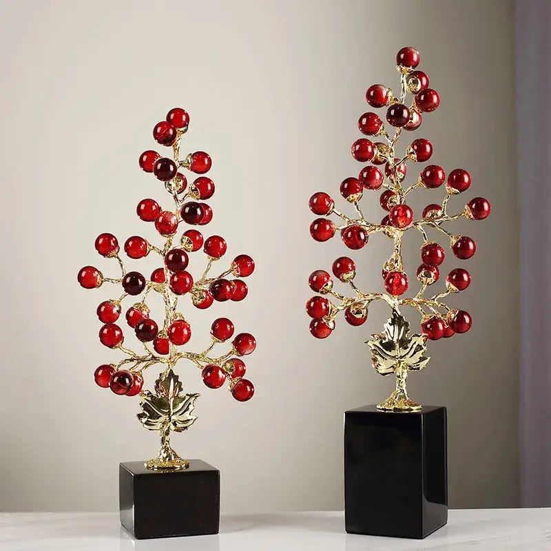 Red Gold Metal Sculpture