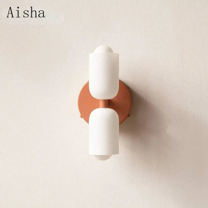 Red Glass Wall Light