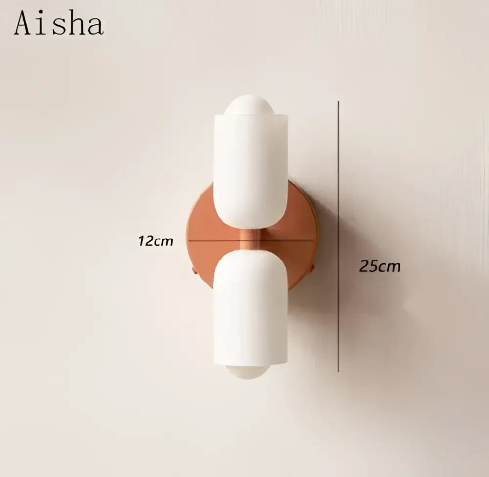 Red Glass Wall Light