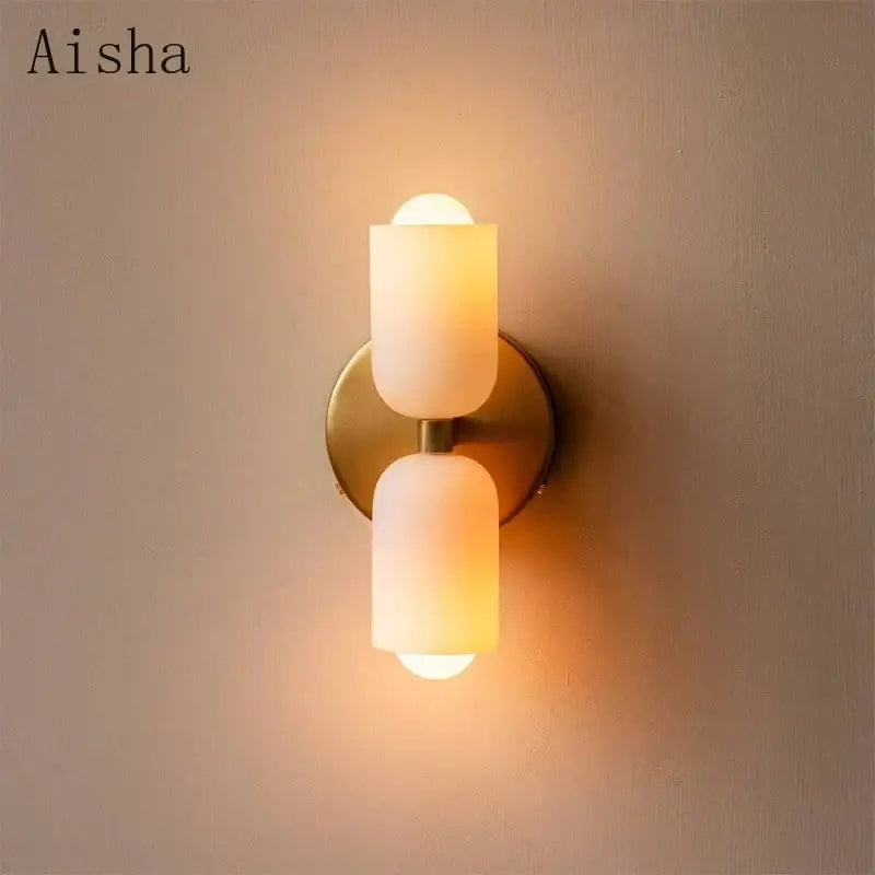Red Glass Wall Light