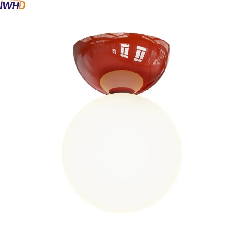Red Iron Ceiling Globe