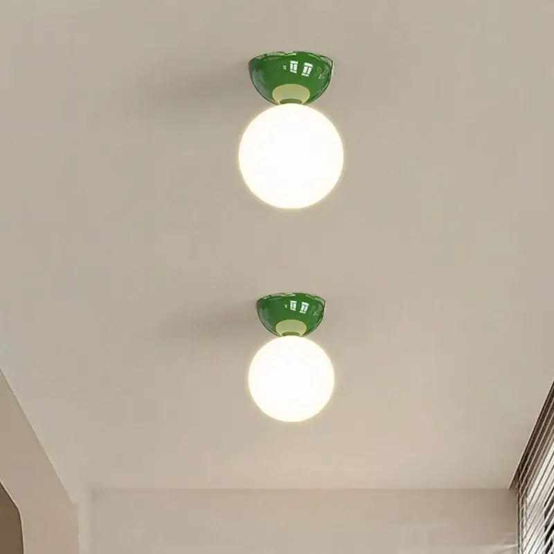 Red Iron Ceiling Globe