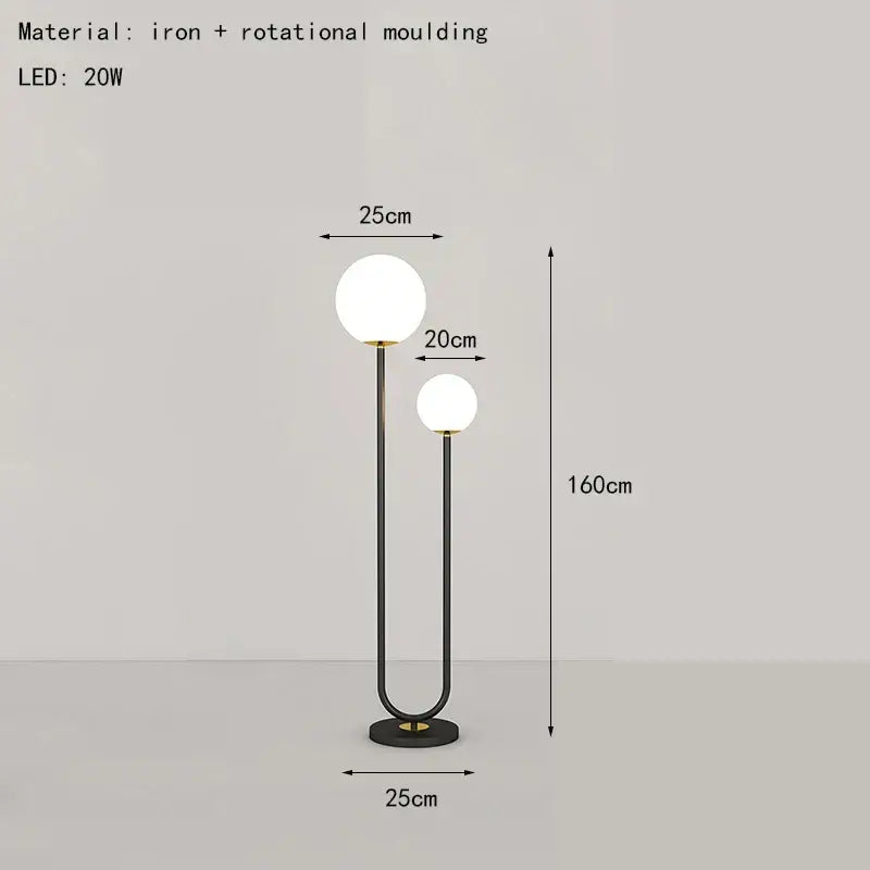White Metal Floor Lamp