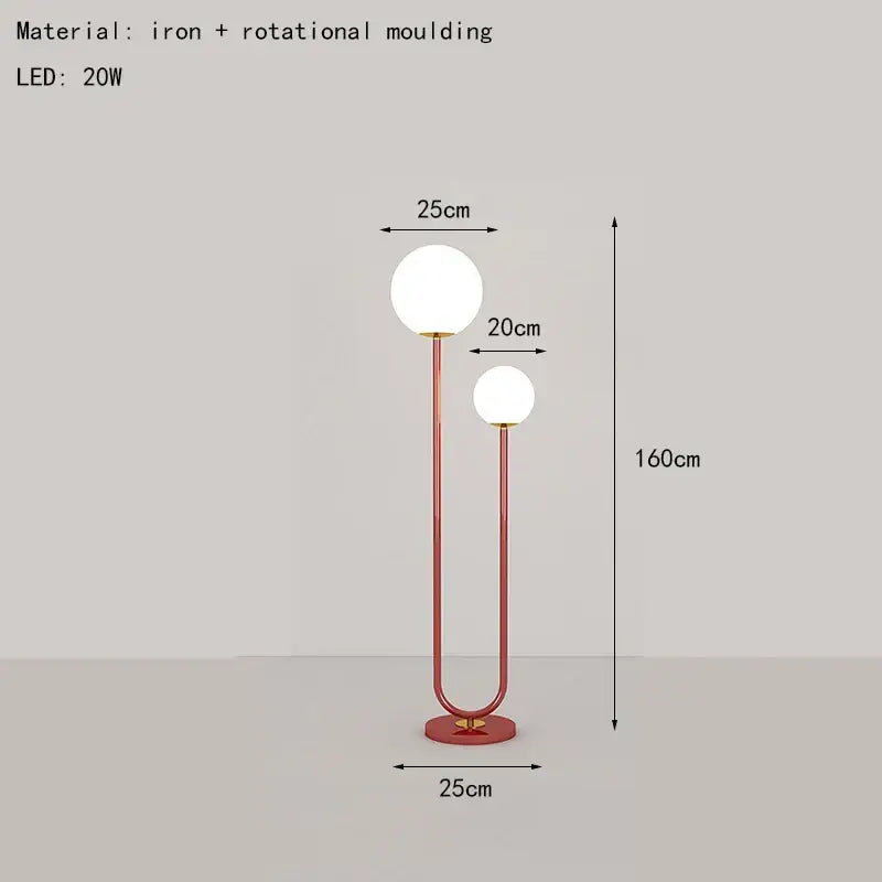 White Metal Floor Lamp