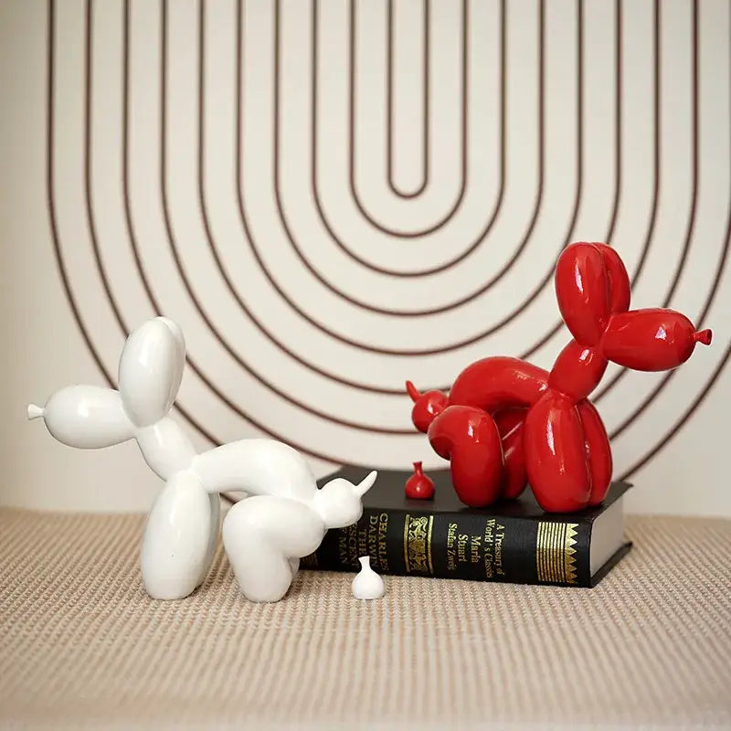 Red Balloon Dog Sculpture