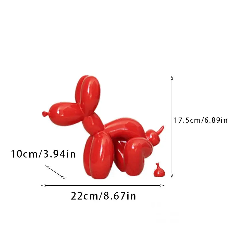 Red Balloon Dog Sculpture