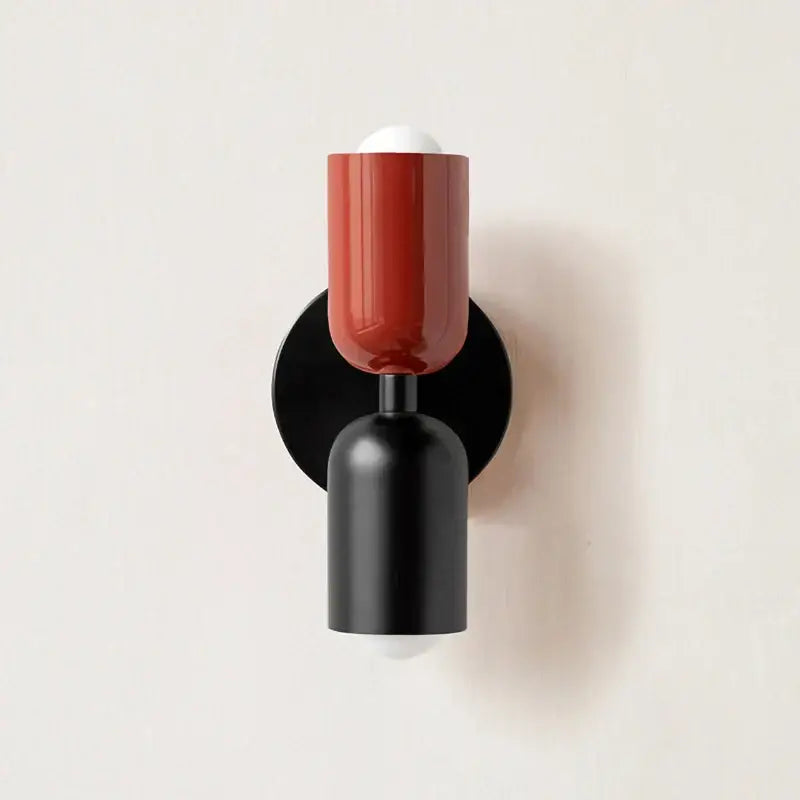 Red Black Glossy Wall Lamp