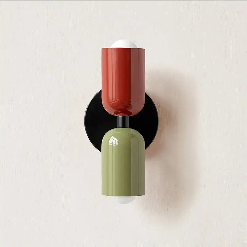 Red Black Glossy Wall Lamp