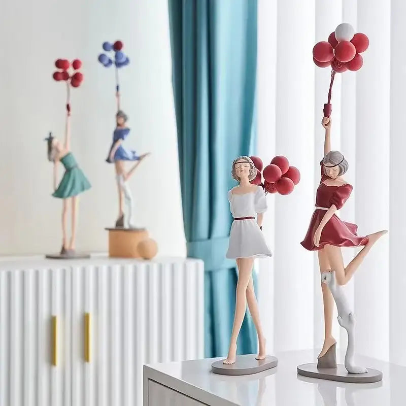 Red Blue Balloon Figurines