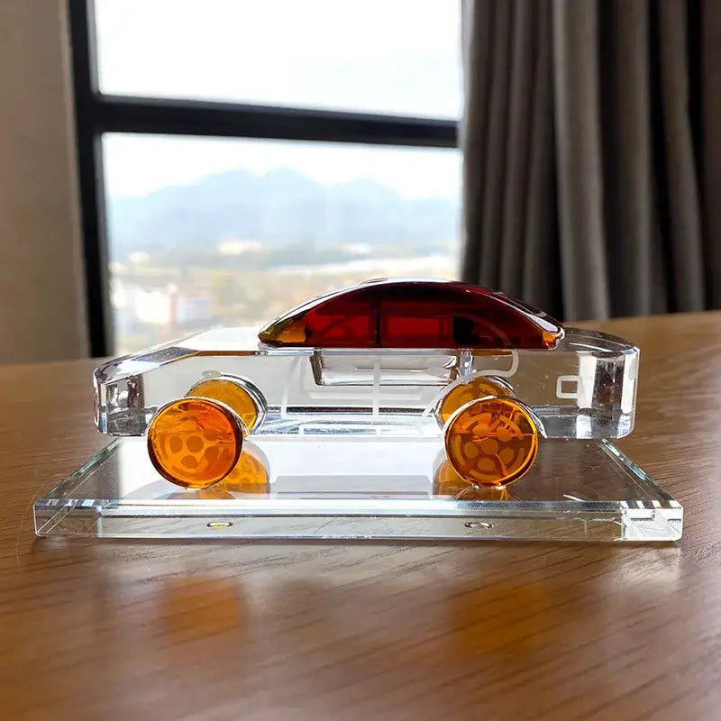 Red Blue Crystal Car Model