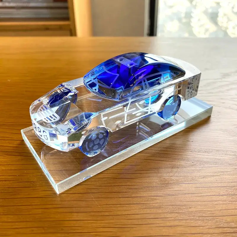 Red Blue Crystal Car Model