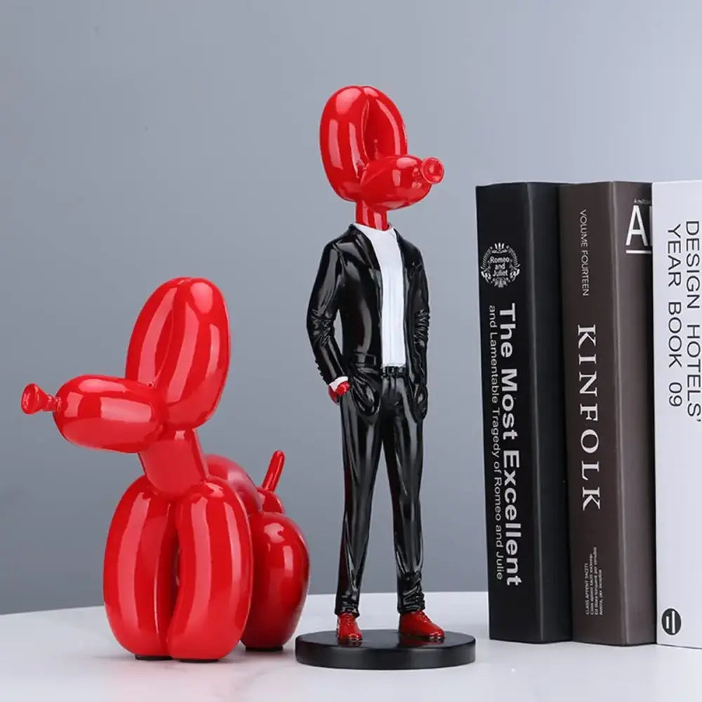Red Glossy Balloon Dog Statue
