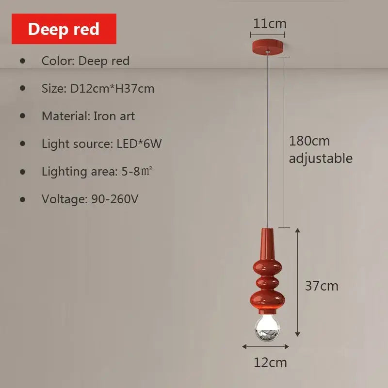 Red Green Iron Pendant