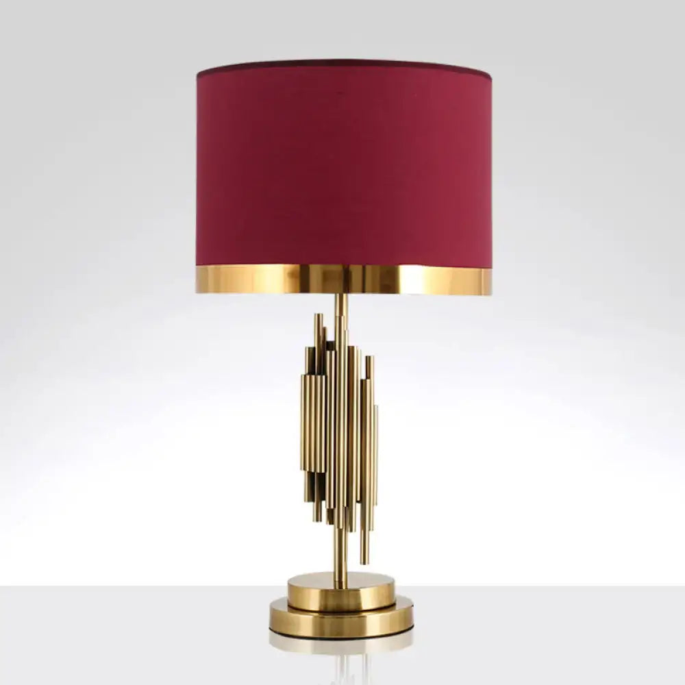 Red Velvet Table Lamp