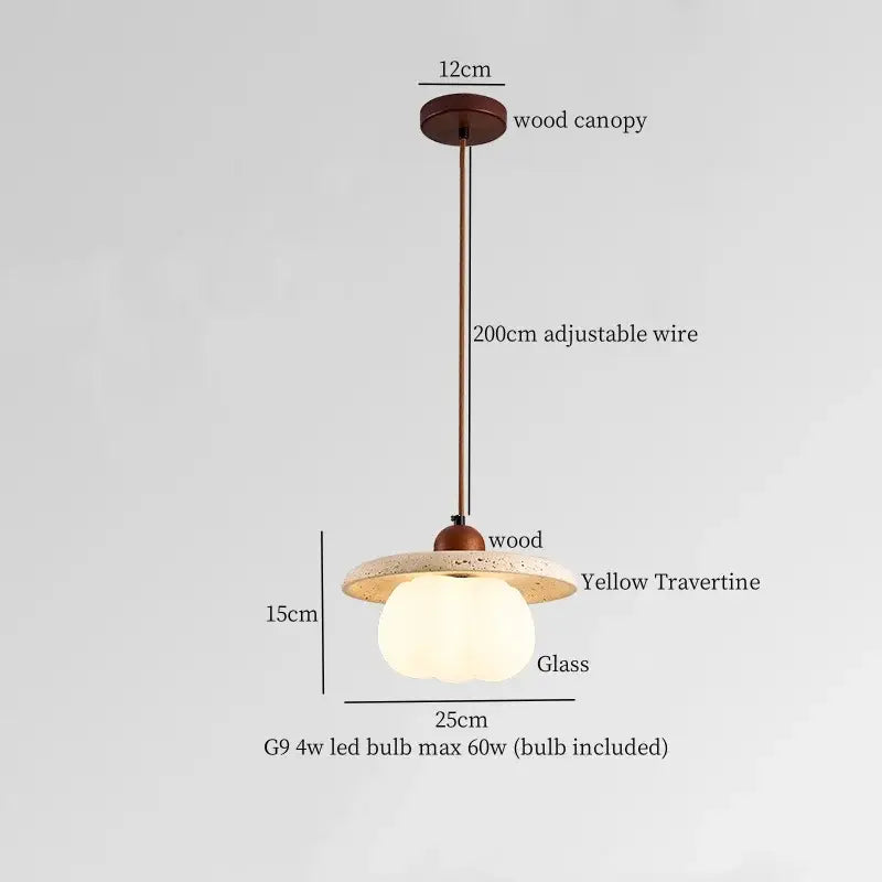 Brown Cement Cylinder Pendant