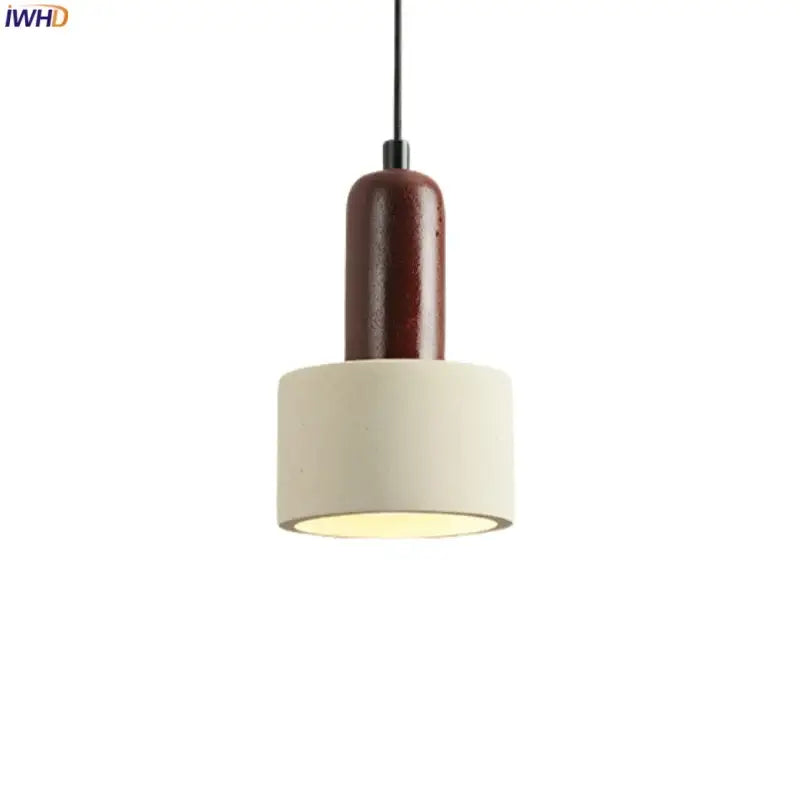 Brown Cement Cylinder Pendant