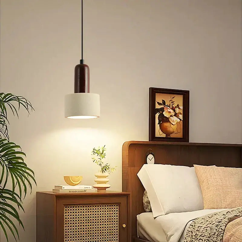 Brown Cement Cylinder Pendant
