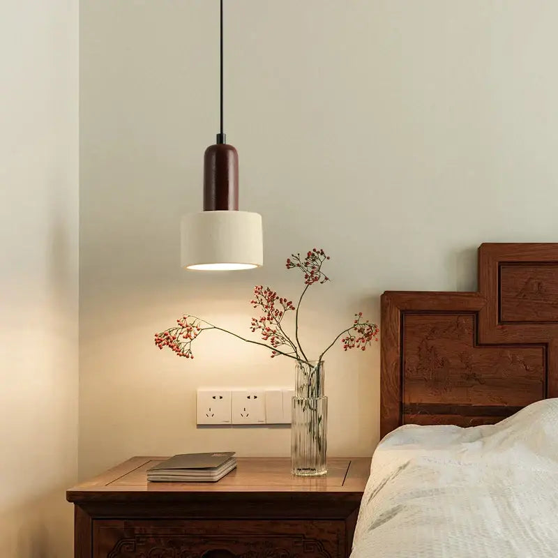 Brown Cement Cylinder Pendant