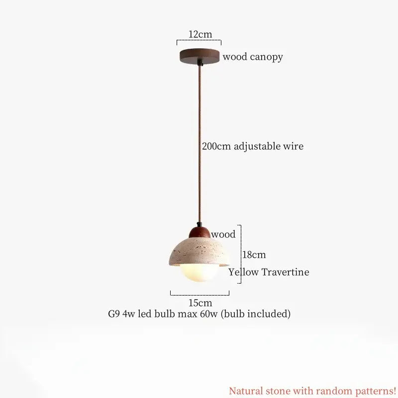 Brown Cement Cylinder Pendant