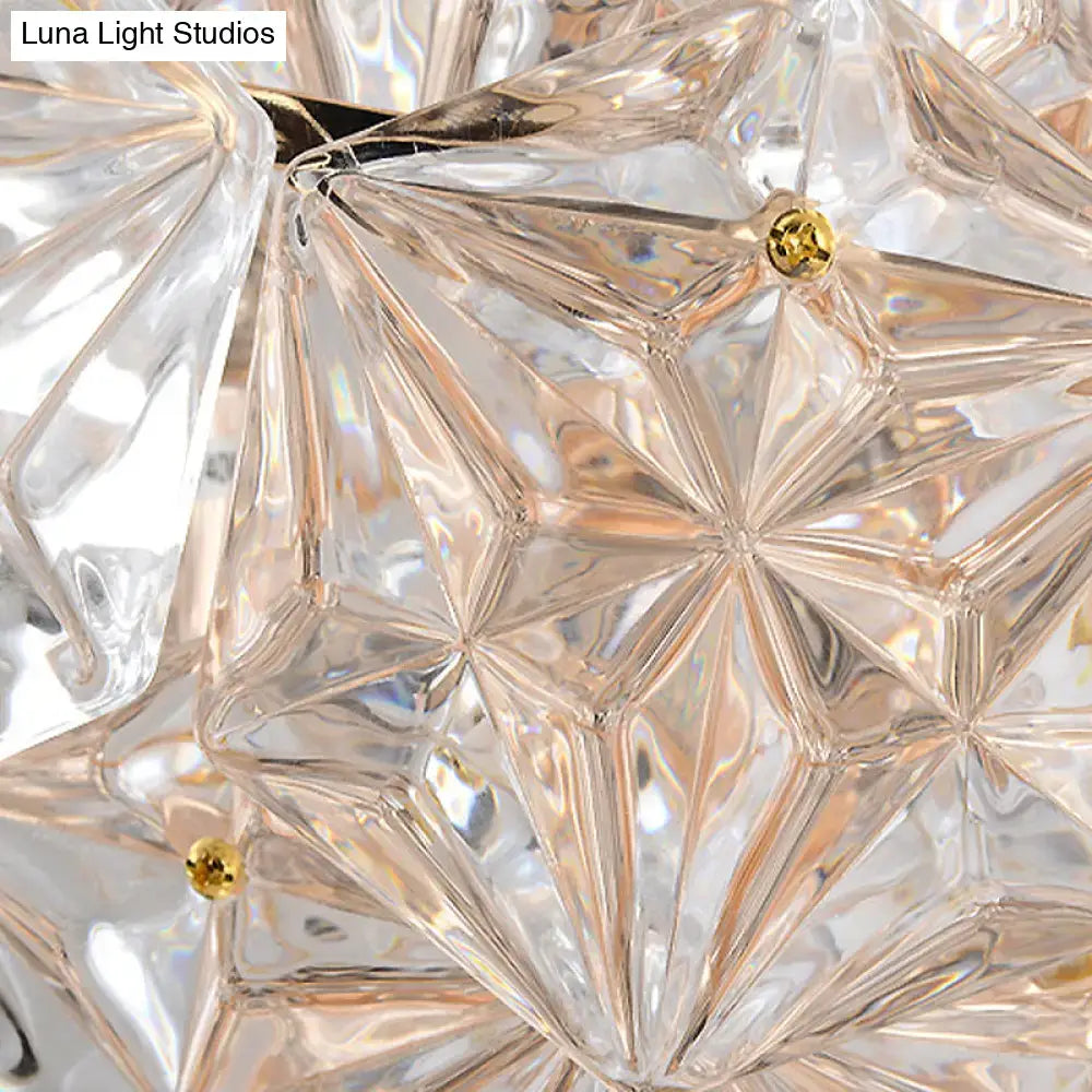 Clear Crystal Wall Sconce Direct-Wired Modern
