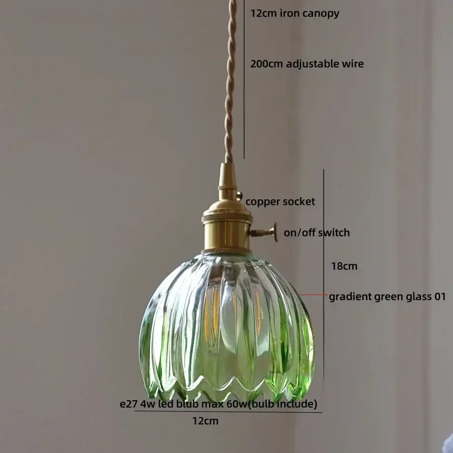 Blue Glass Dining Pendant