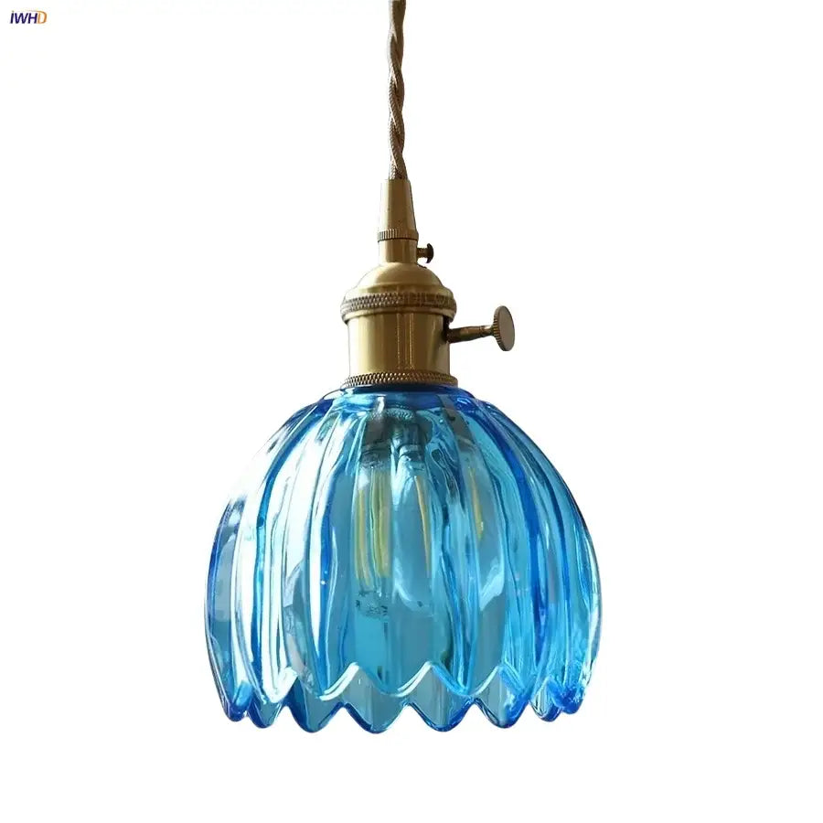 Blue Glass Dining Pendant