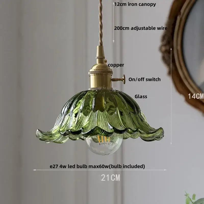 Blue Glass Dining Pendant