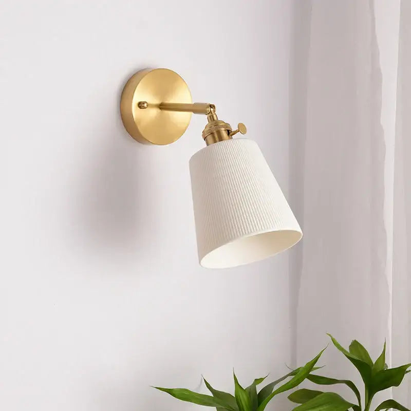 Ceramic Brass Wall Light