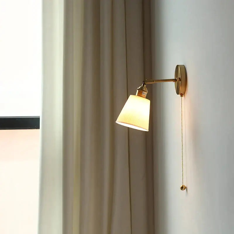 Brass Ceramic Wall Sconce for Dining Room