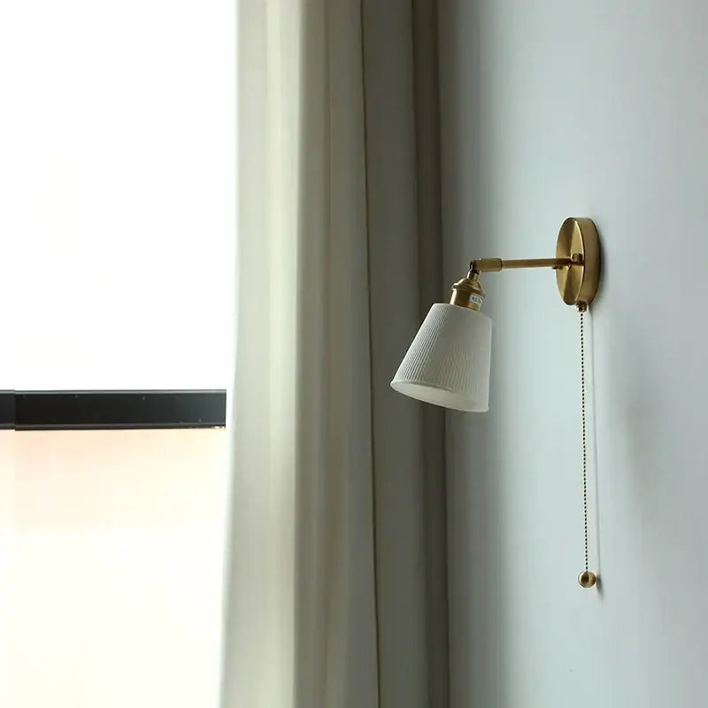 Brass Ceramic Wall Sconce for Dining Room