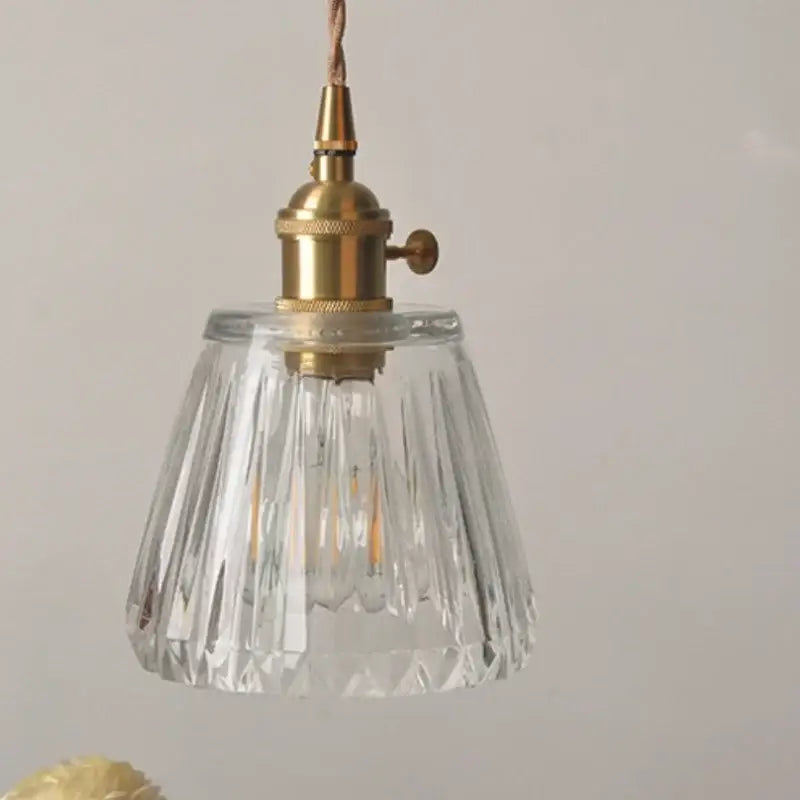 Brass Glass Kitchen Dining Pendant Light