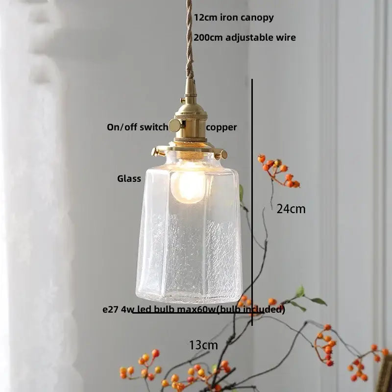 Green Glass Kitchen Living Pendant Light
