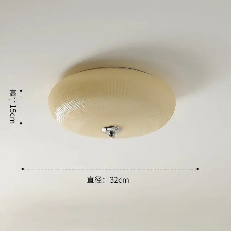Cream Glass Round Ceiling