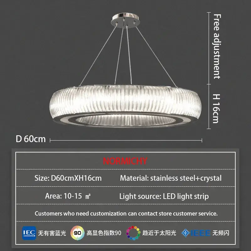 Crystal LED 120cm Ceiling Chandelier