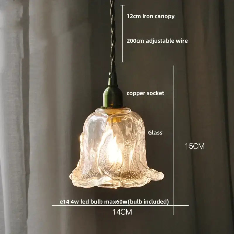 Brass Glass Adjustable Dining Pendant Light