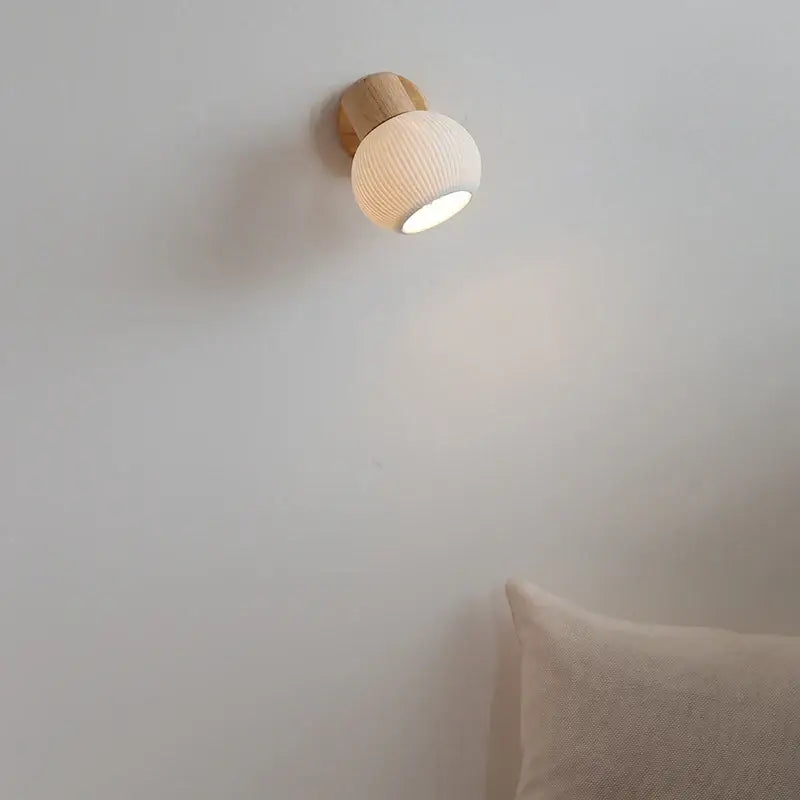 Ceramic Wood Wall Light