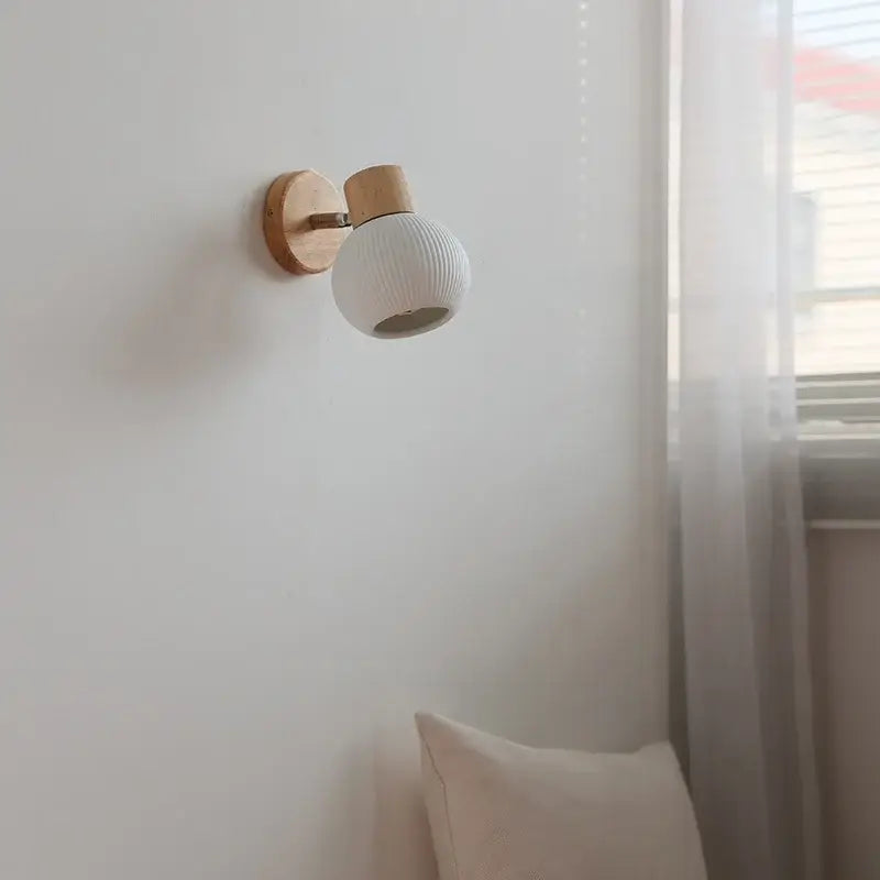 Ceramic Wood Wall Light