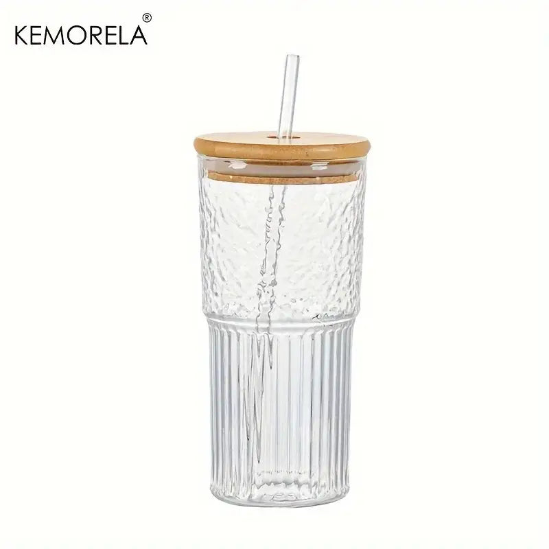 Ribbed Glass Drinking Cup
