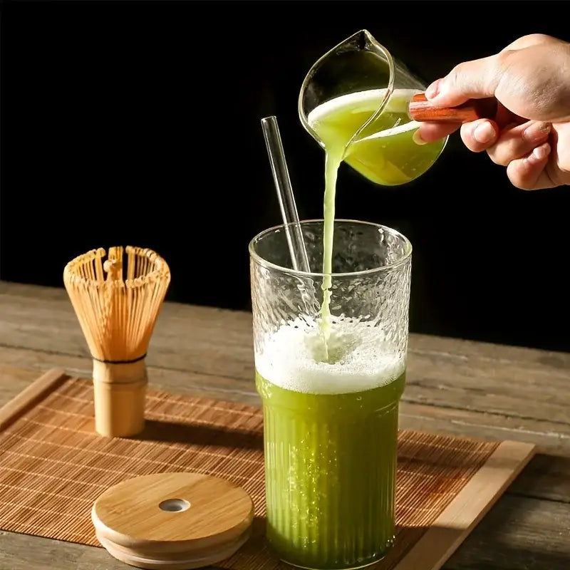 Ribbed Glass Drinking Cup