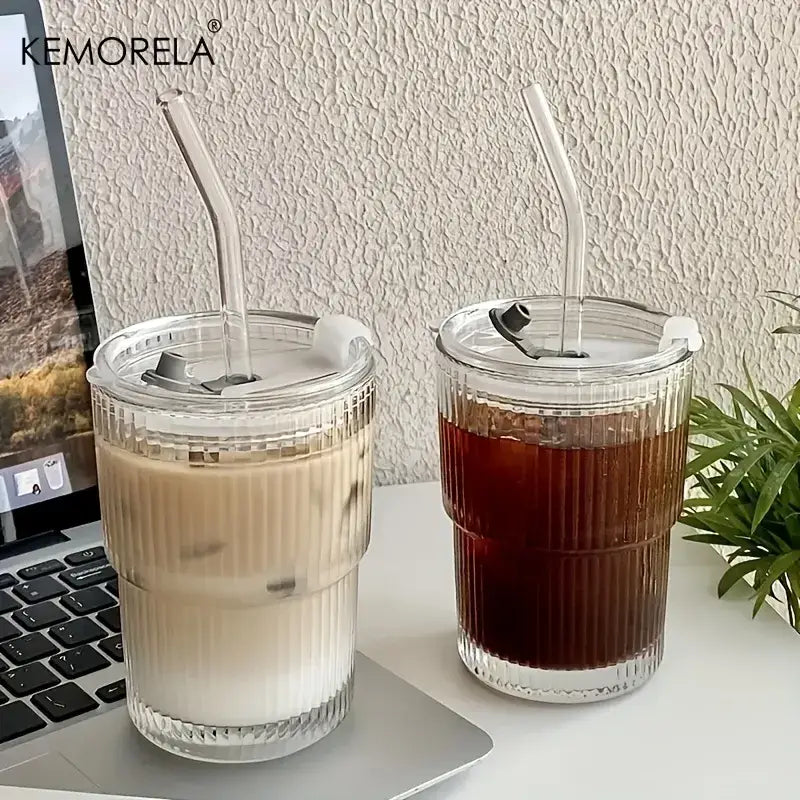 Striped Glass Cup Set