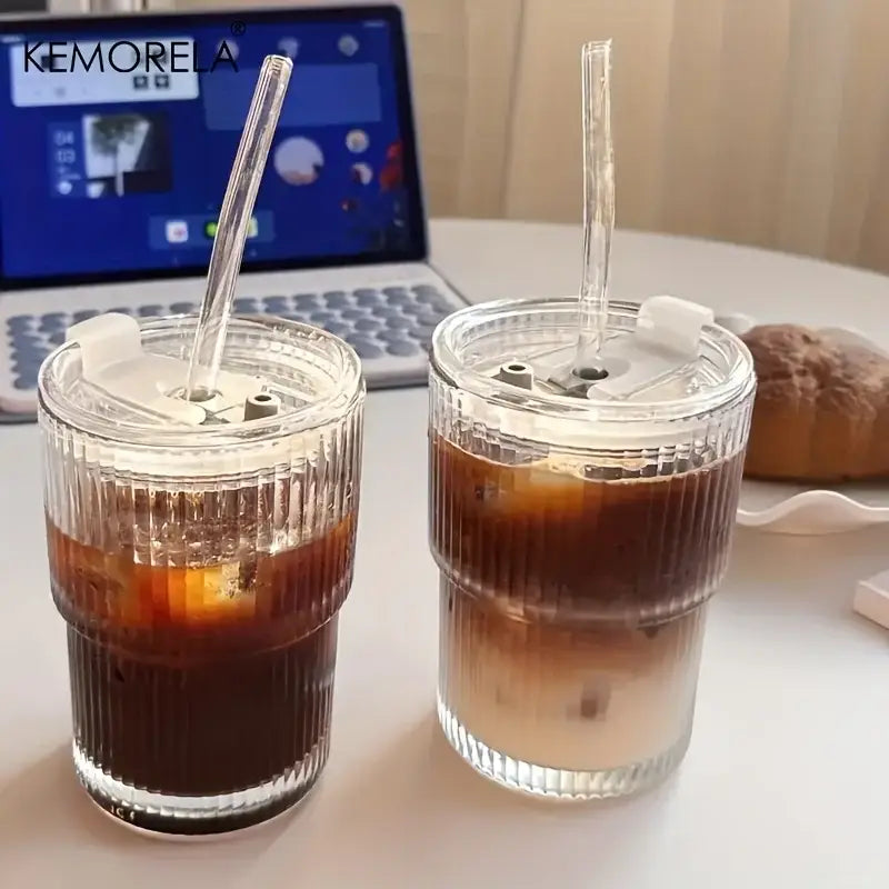 Striped Glass Cup Set