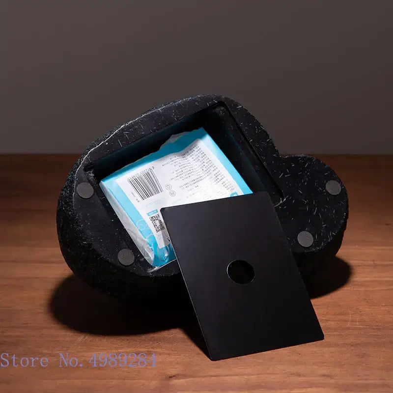 Black Gold Bird Tissue Box