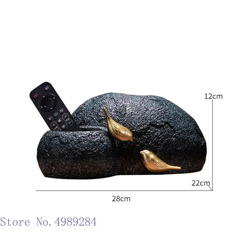 Black Gold Bird Tissue Box