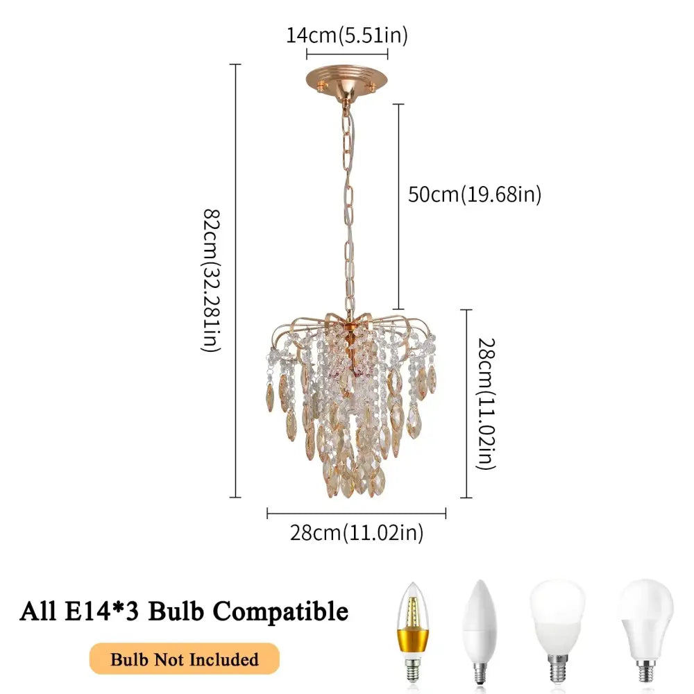 Gold Crystal LED Pendant