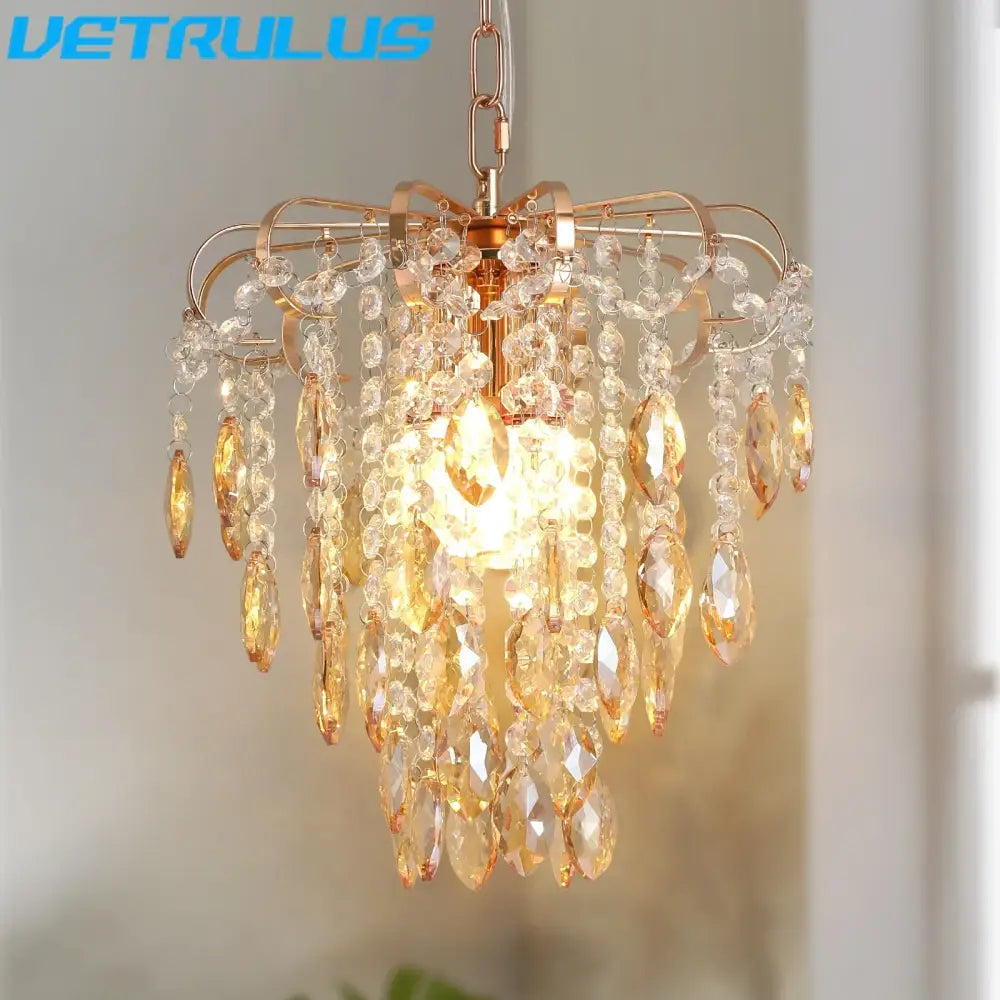 Gold Crystal LED Pendant