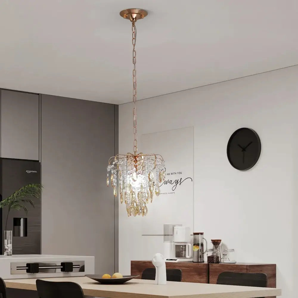 Gold Crystal LED Pendant